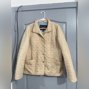Coach Women's Beige Quilted Puffer Jacket size L